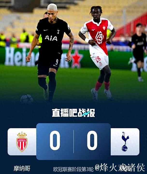 欧冠-巴洛贡错失良机维卡里奥神勇扑救 热刺战平摩纳哥0-0 欧冠-巴洛贡错失良机维卡里奥神勇扑救 热刺战平摩纳哥0-0